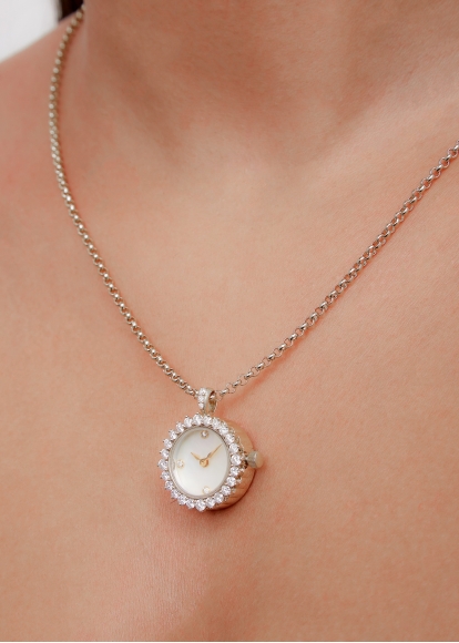 PENDENTIF L'HORLOGE LIMITED EDITION SILVER