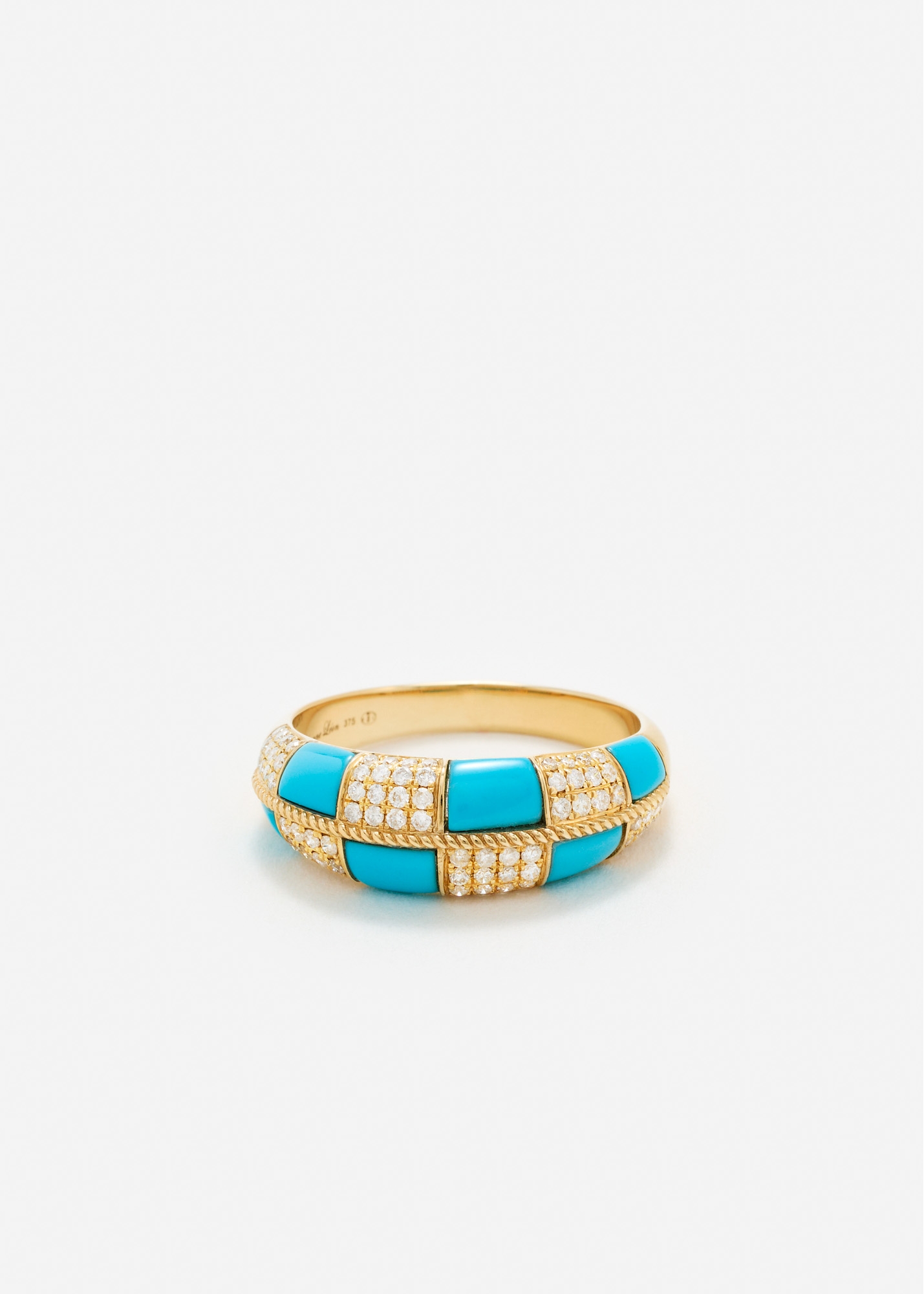 ALLIANCE DAMIER TURQUOISE OR JAUNE
