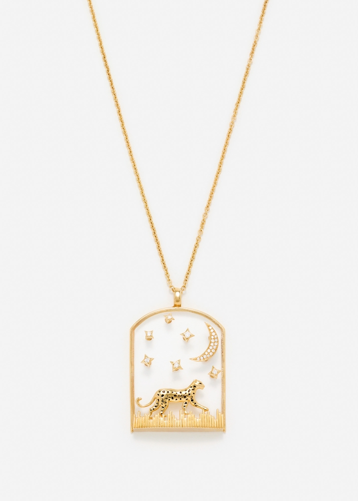 PENDENTIF LA SAVANE OR JAUNE