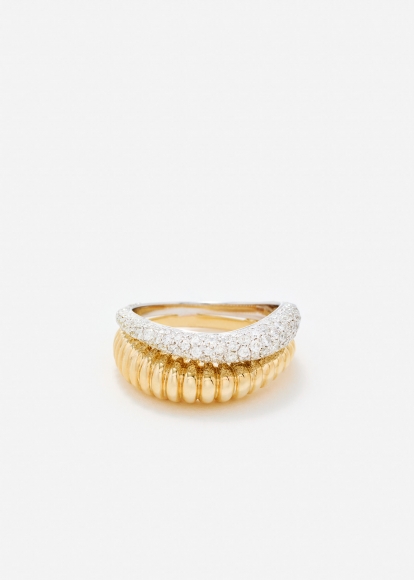 BAGUE BOUÉE VAGUE DIAMANTS 2 ORS