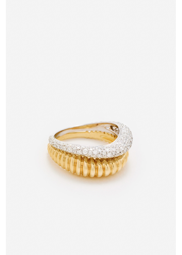 BAGUE BOUÉE VAGUE DIAMANTS 2 ORS