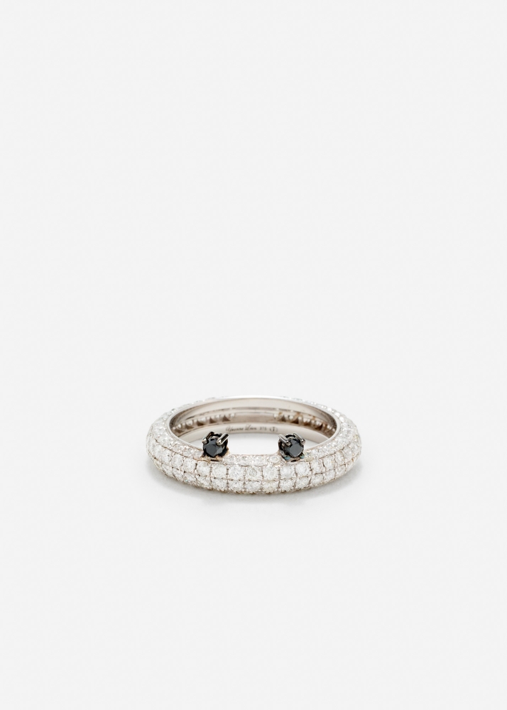 ALLIANCE CRAPAUD DIAMANTS OR BLANC
