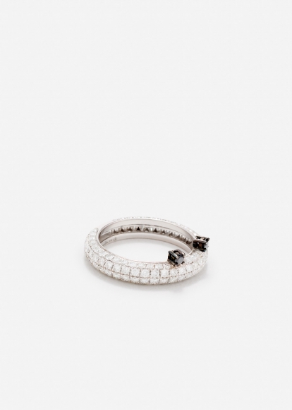 ALLIANCE CRAPAUD DIAMANTS OR BLANC