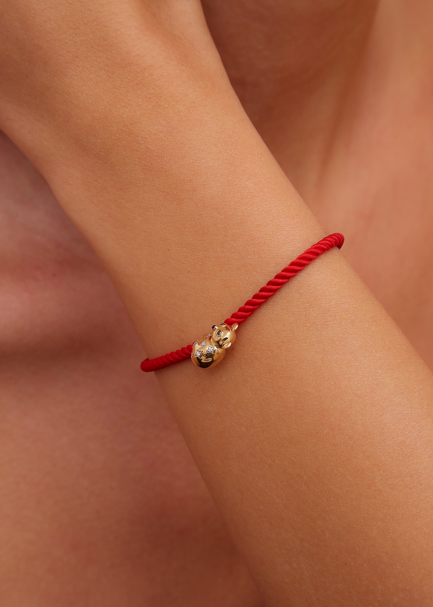 BRACELET KOALA ROUGE OR JAUNE