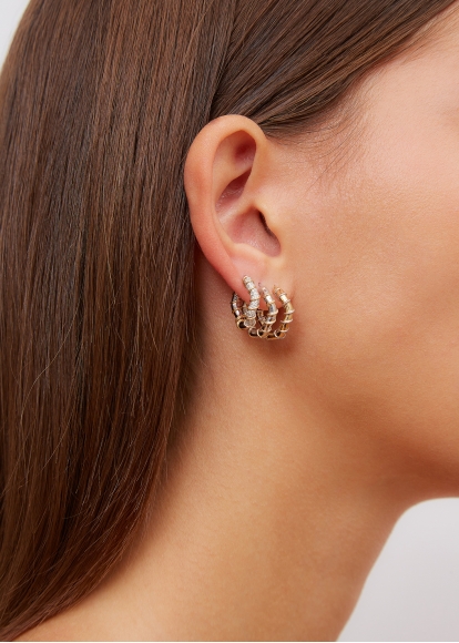 PAIRE DE MINI CRÉOLES TWISTÉES FULL DIAMANTS 2 ORS