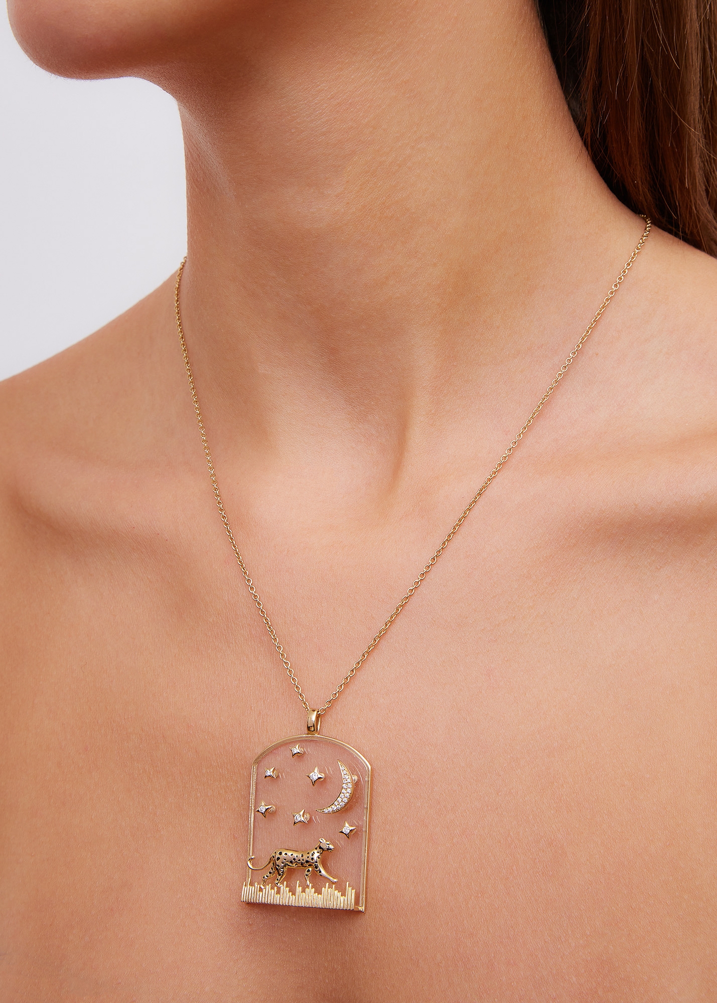 PENDENTIF LA SAVANE OR JAUNE