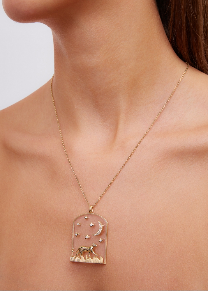 PENDENTIF LA SAVANE OR JAUNE