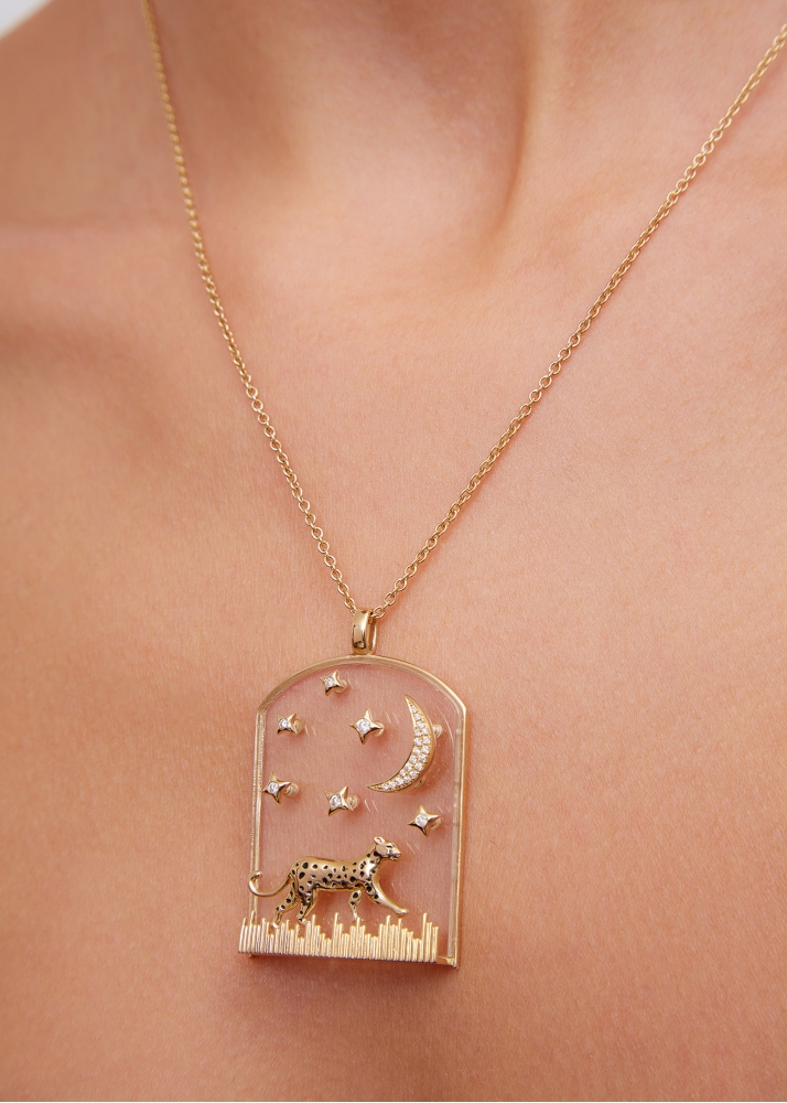 PENDENTIF LA SAVANE OR JAUNE