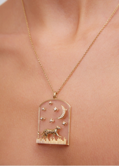 PENDENTIF LA SAVANE OR JAUNE