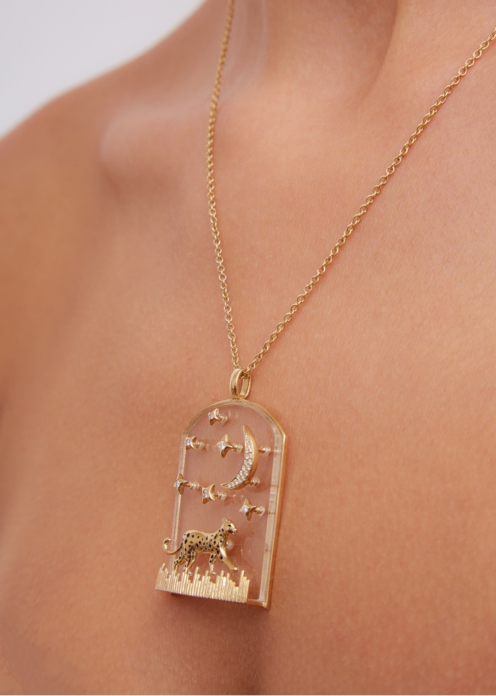 PENDENTIF LA SAVANE OR JAUNE