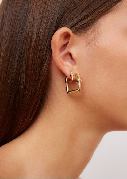 PAIRE DE CRÉOLES GOUSSET GOLD OR JAUNE