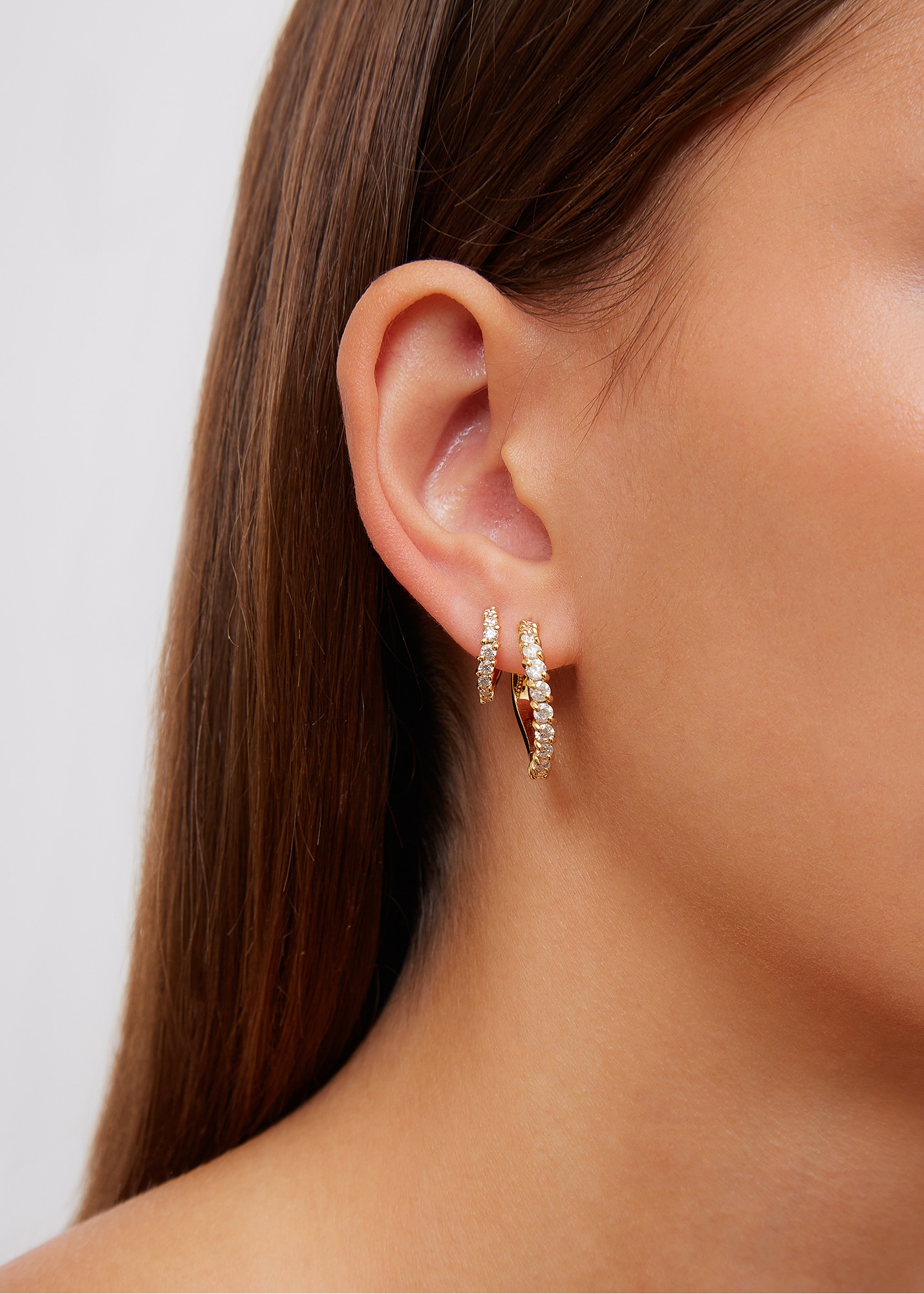 Earrings Vague - Diamonds and yellow gold - Yvonne Léon