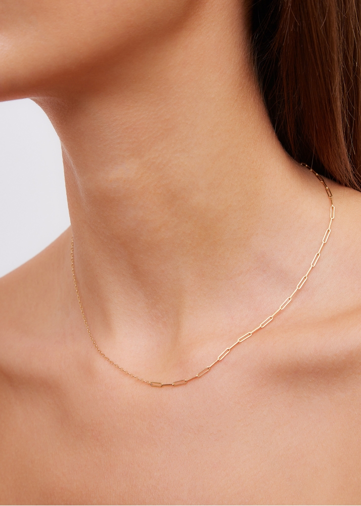 COLLIER SOLITAIRE NU PM OR JAUNE