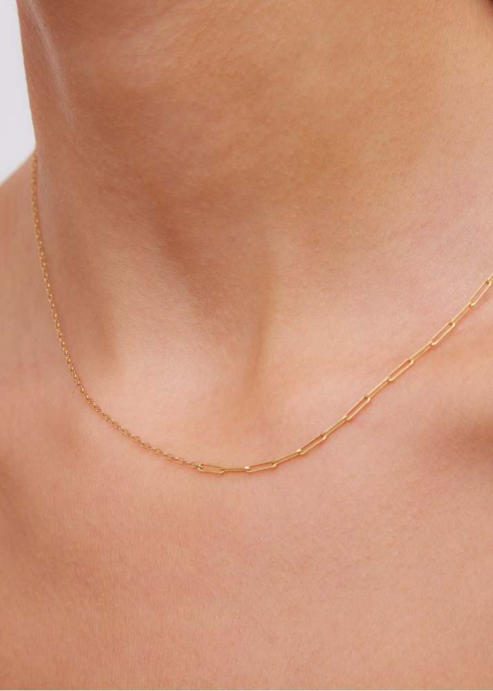 COLLIER SOLITAIRE NU PM OR JAUNE