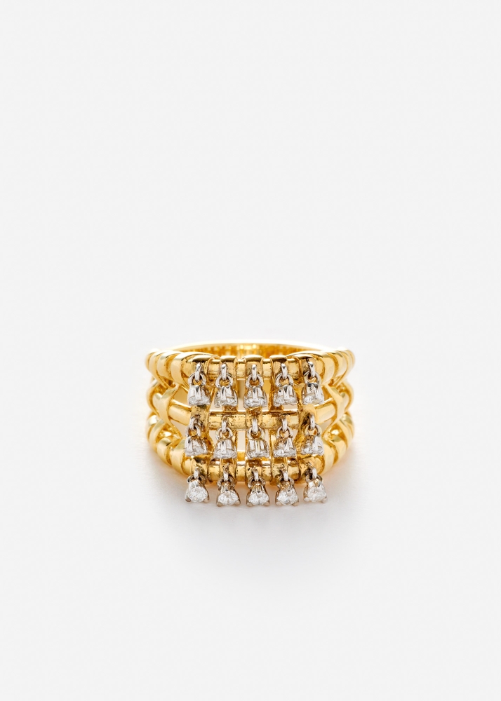 BAGUE RAPHIA PM OR JAUNE