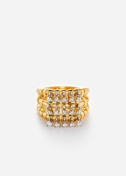 BAGUE RAPHIA PM OR JAUNE