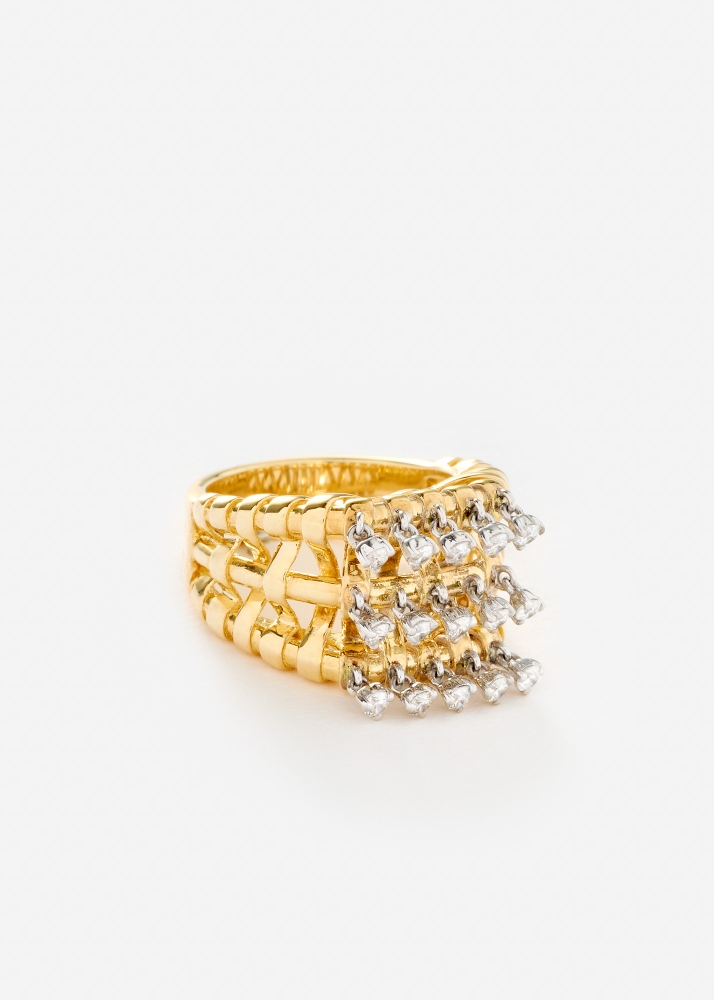 BAGUE RAPHIA PM OR JAUNE