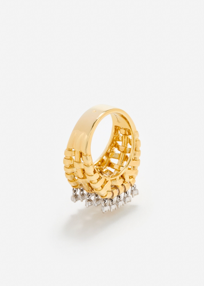 BAGUE RAPHIA PM OR JAUNE