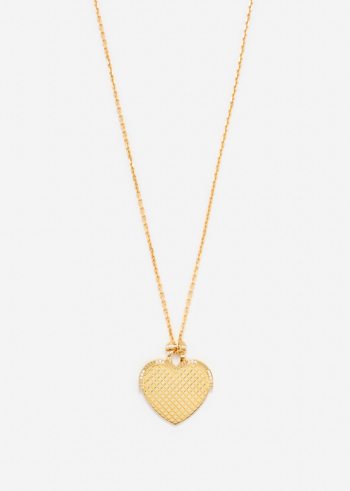 PENDENTIF MINAUDIÈRE COEUR GOLD OR JAUNE