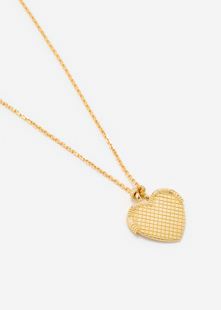 PENDENTIF MINAUDIÈRE COEUR GOLD OR JAUNE