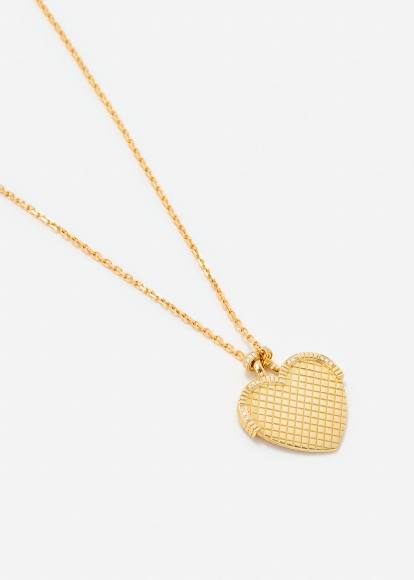 PENDENTIF MINAUDIÈRE COEUR GOLD OR JAUNE