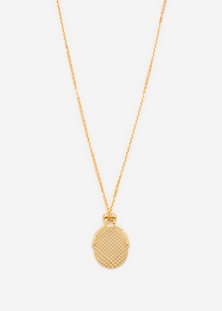 PENDENTIF MINAUDIÈRE OVALE GOLD OR JAUNE