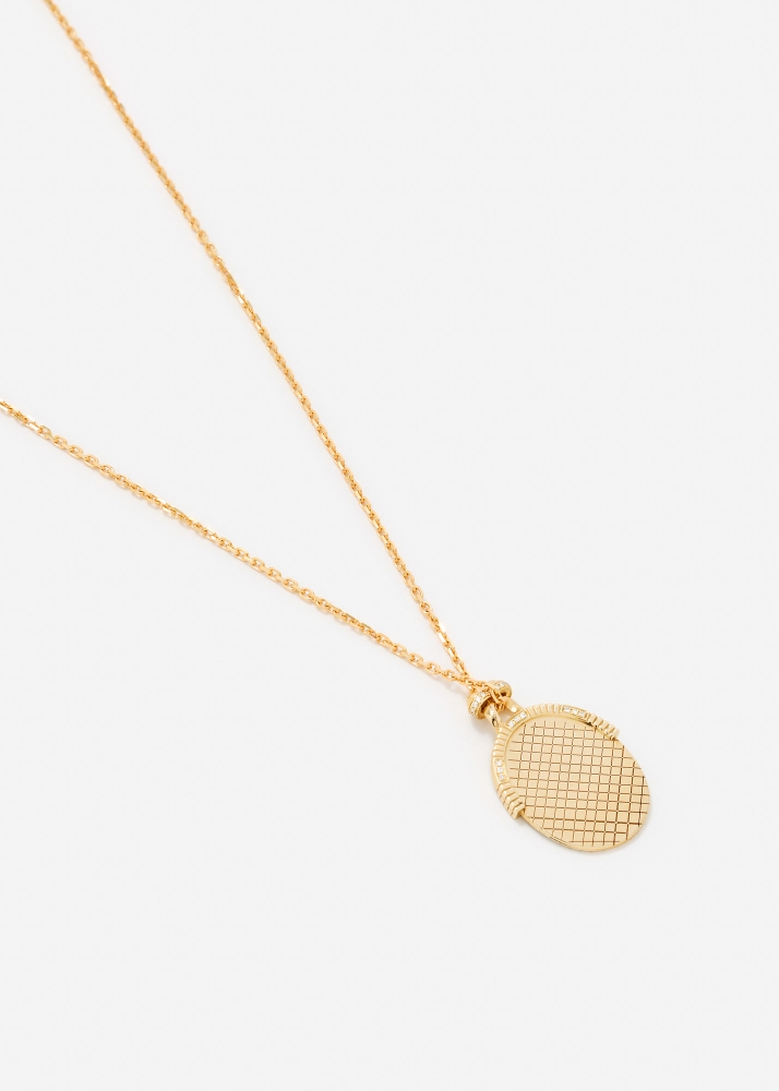 PENDENTIF MINAUDIÈRE OVALE GOLD OR JAUNE