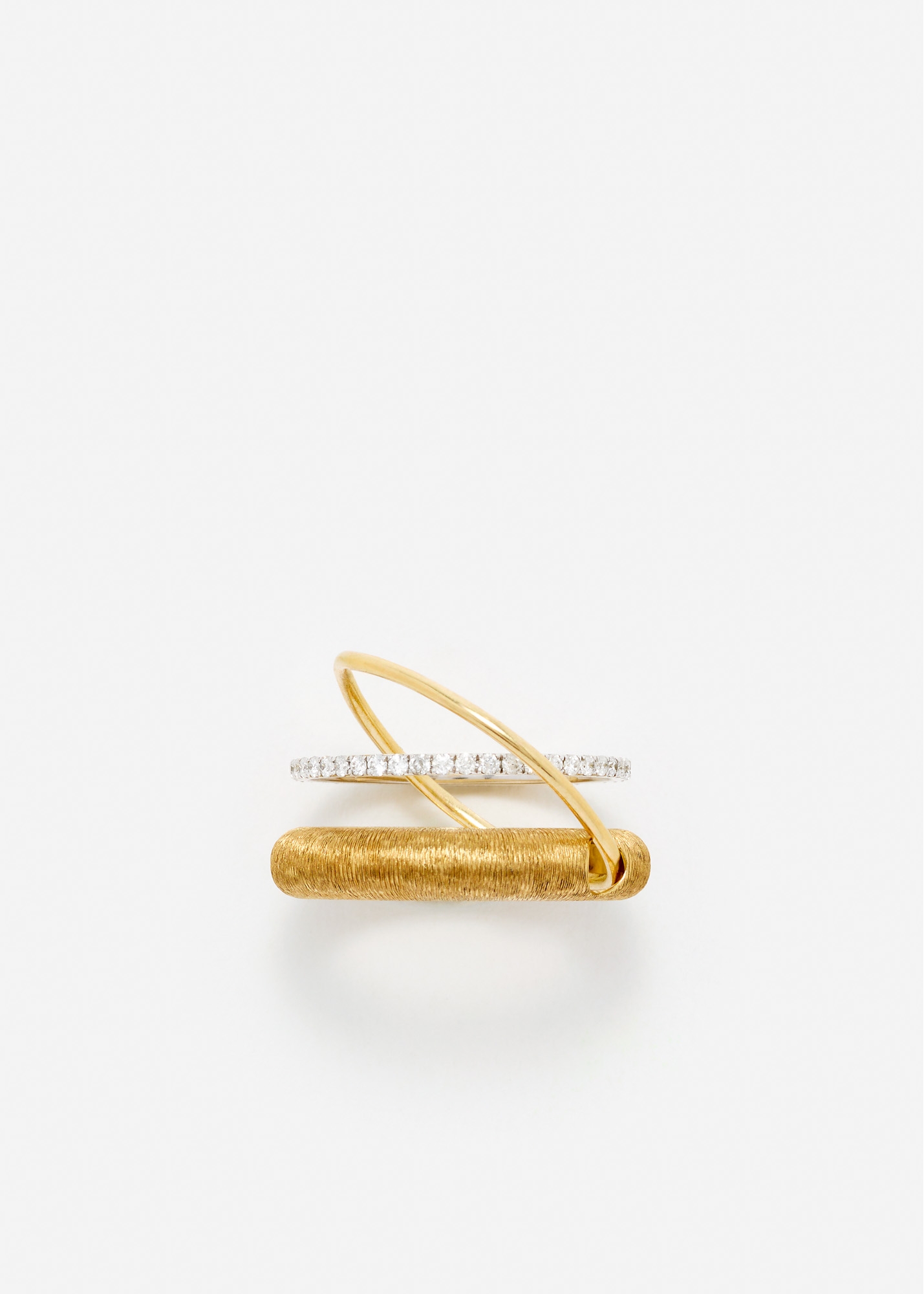 BAGUE UN DEUX TROIS FILO PM OR JAUNE