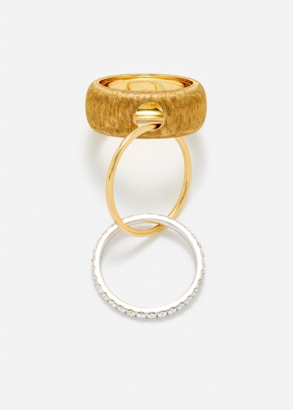 BAGUE UN DEUX TROIS GM OR JAUNE