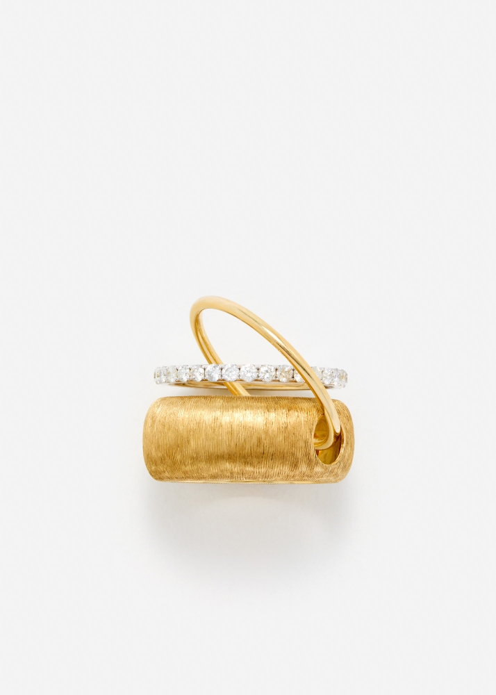 BAGUE UN DEUX TROIS GM OR JAUNE