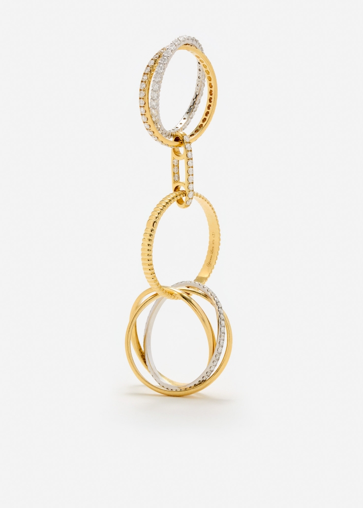 BAGUE SEPT DIAMANTS 2 ORS