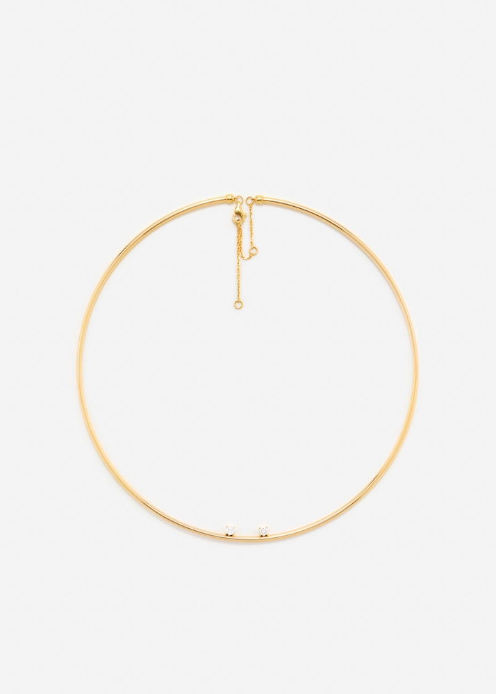 COLLIER CÂBLE CRAPAUD LISSE OR JAUNE
