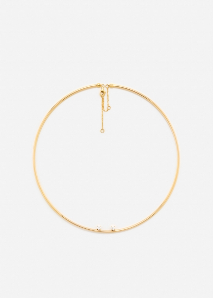 COLLIER CÂBLE CRAPAUD LISSE OR JAUNE