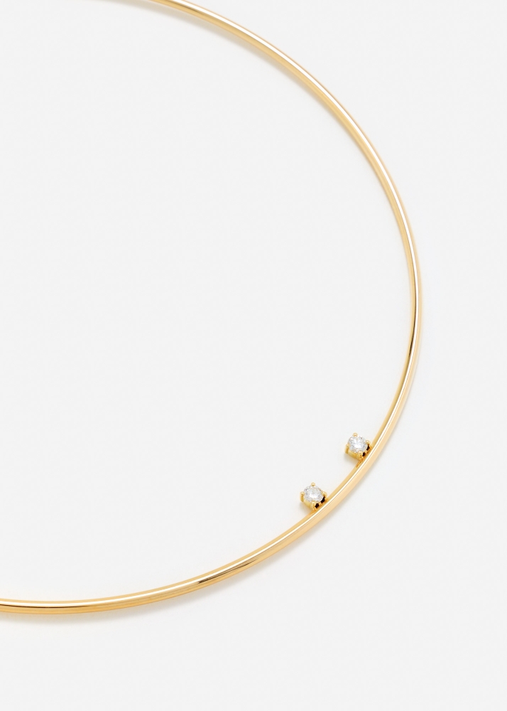 COLLIER CÂBLE CRAPAUD LISSE OR JAUNE