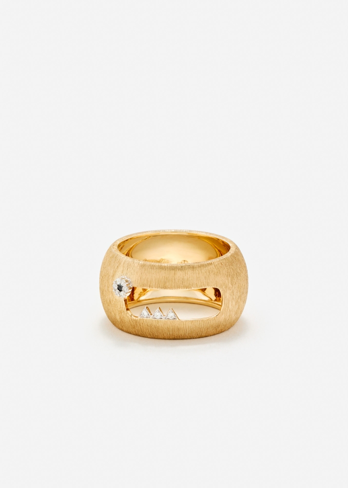 BAGUE CROC OR JAUNE