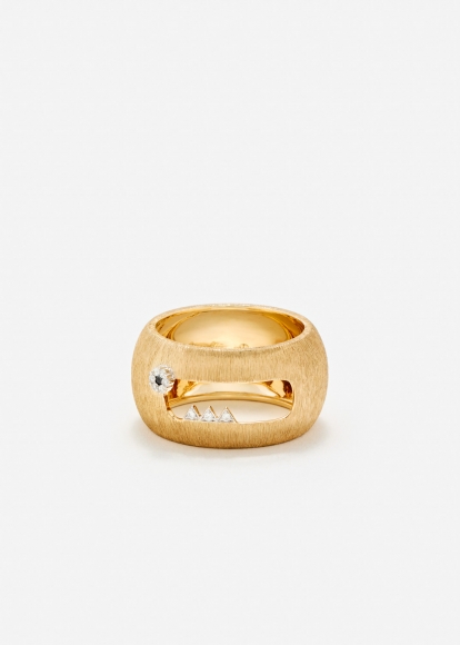 BAGUE CROC OR JAUNE