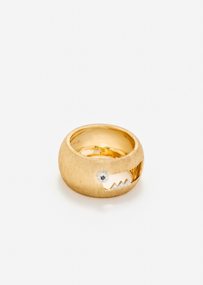 BAGUE CROC OR JAUNE