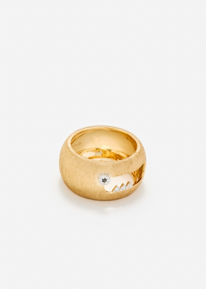 BAGUE CROC OR JAUNE