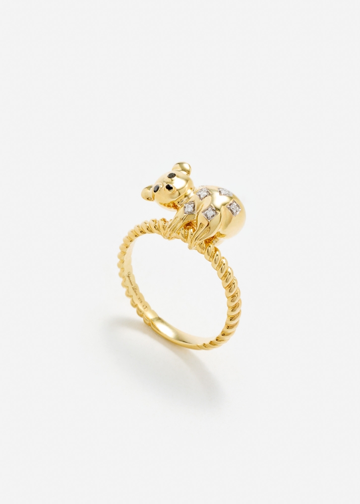 BAGUE KOALA OR JAUNE