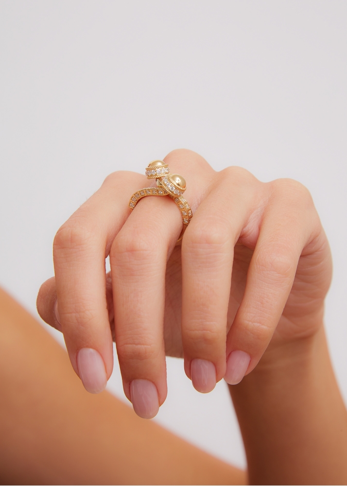 BAGUE MINAUDIÈRE GOLD OR JAUNE