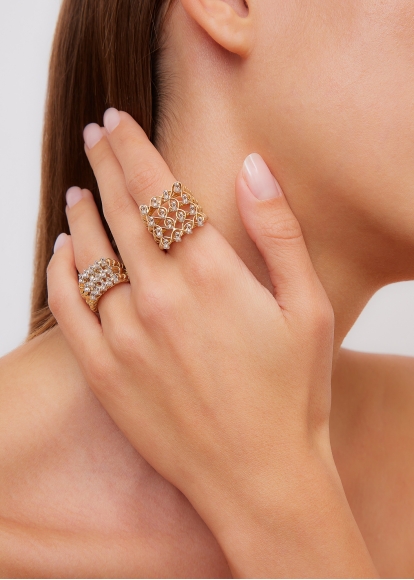 BAGUE RAPHIA PM OR JAUNE