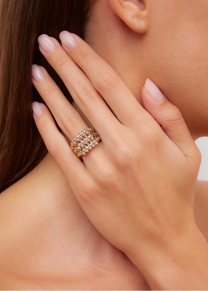 BAGUE RAPHIA PM OR JAUNE
