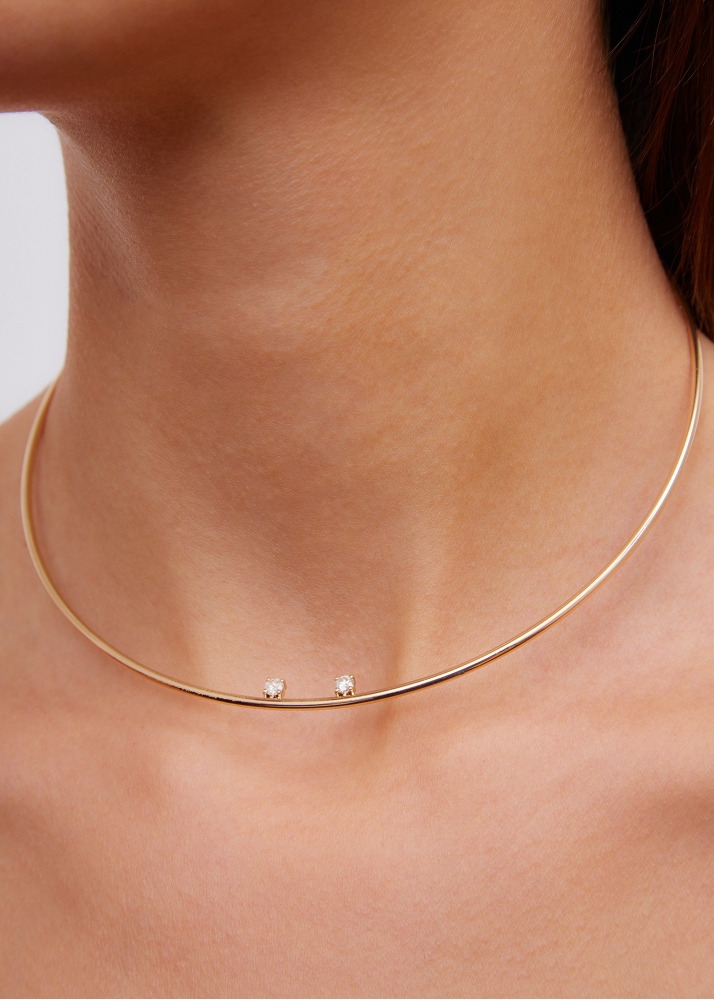 COLLIER CÂBLE CRAPAUD LISSE OR JAUNE