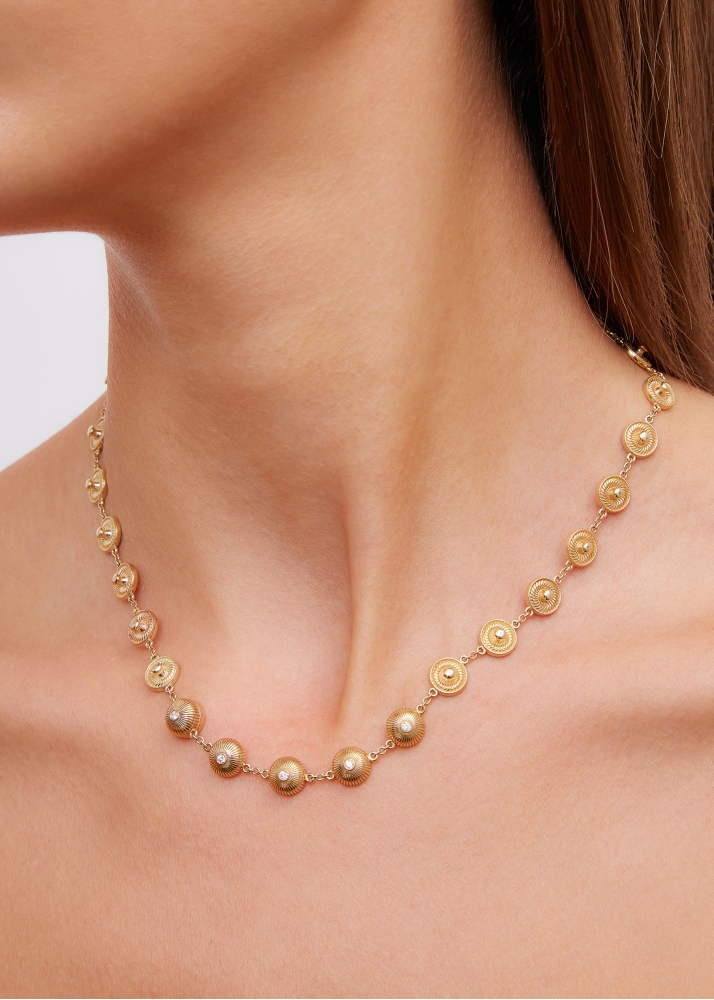 COLLIER PRESSIONS OR JAUNE