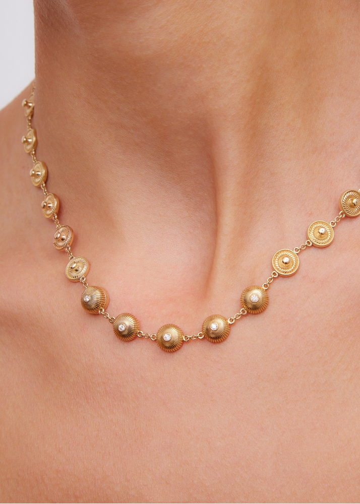 COLLIER PRESSIONS OR JAUNE