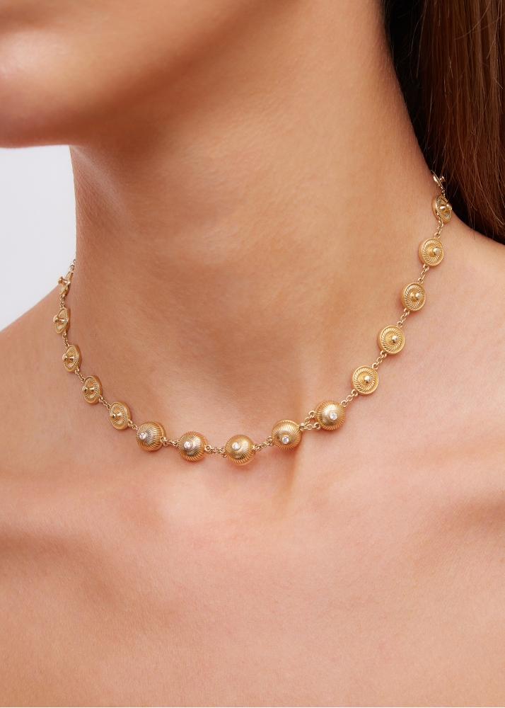 COLLIER PRESSIONS OR JAUNE