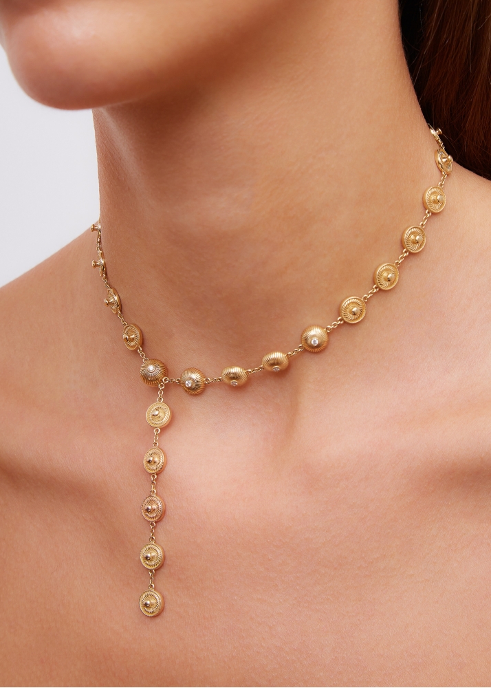 COLLIER PRESSIONS OR JAUNE