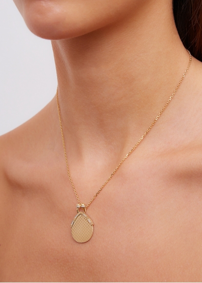 PENDENTIF MINAUDIÈRE POIRE GOLD OR JAUNE