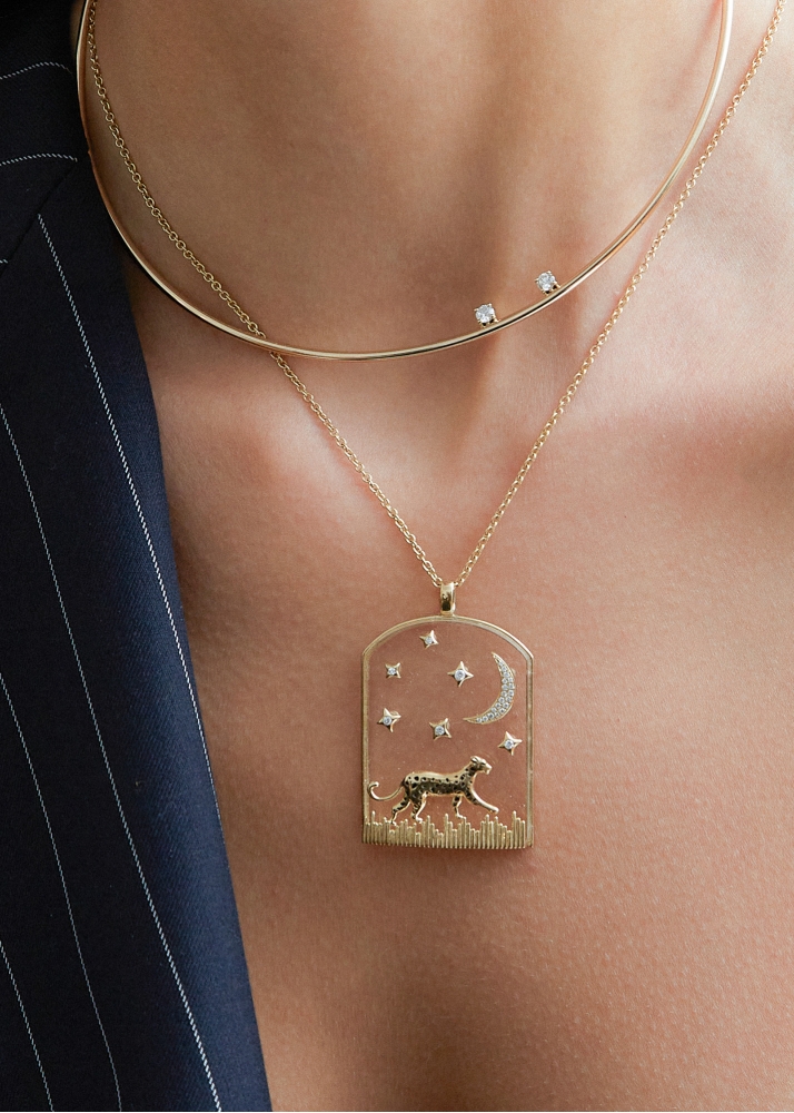 PENDENTIF LA SAVANE OR JAUNE