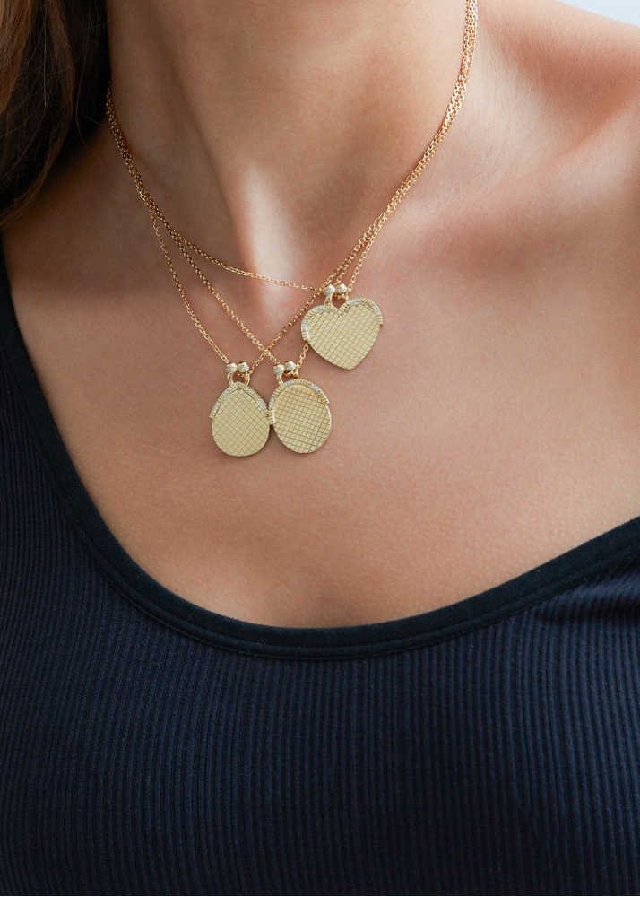 PENDENTIF MINAUDIÈRE OVALE GOLD OR JAUNE